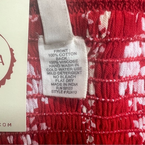 Raga | Boho Retro Festival Coastal Cowgirl Crocheted Smocked Crop Top | M - Picture 6 of 8